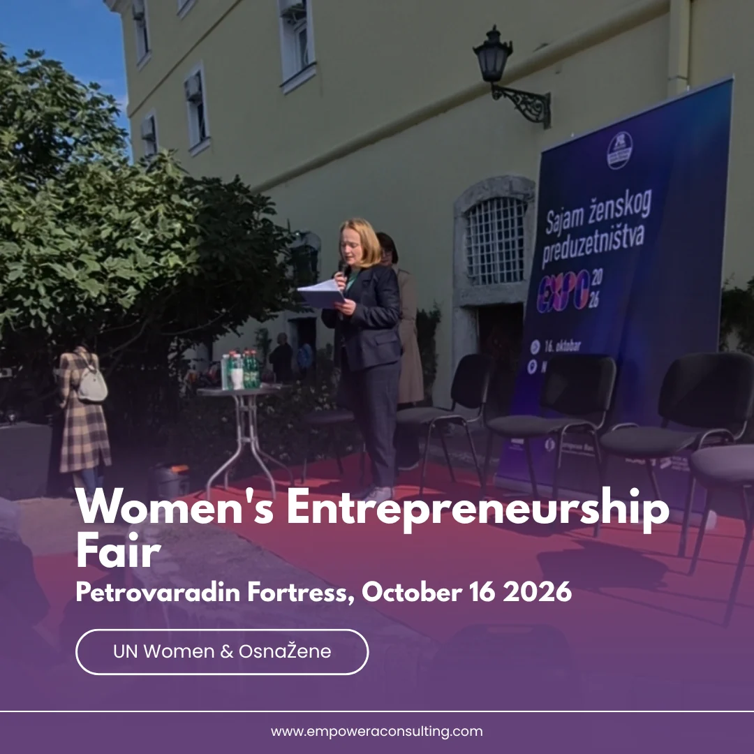 EmPOWERa Consulting presenting its communication strategy services at the women entrepreneurs' fair in Novi Sad